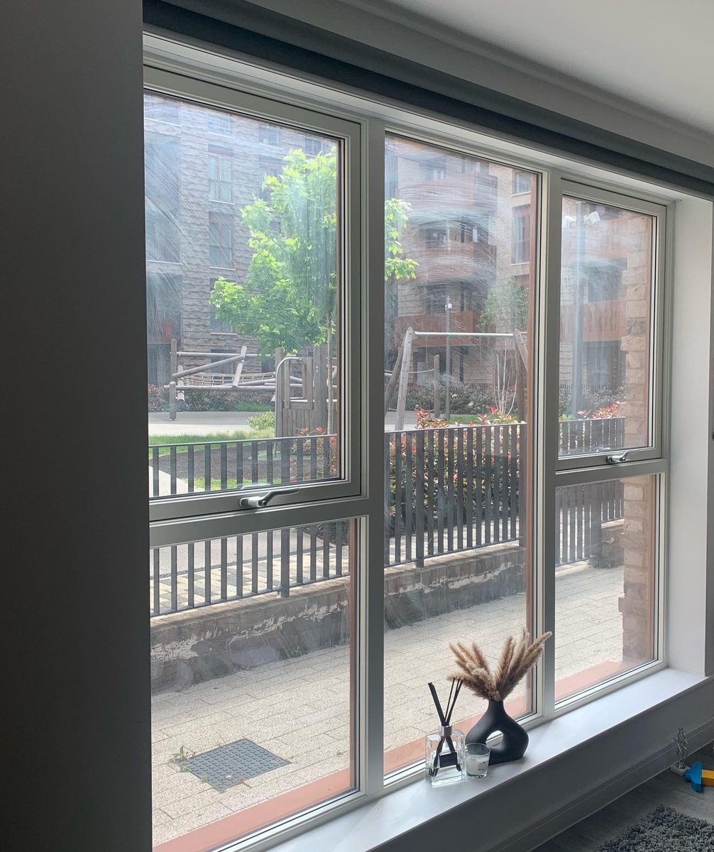 Recently cleaned, sparkling clean windows