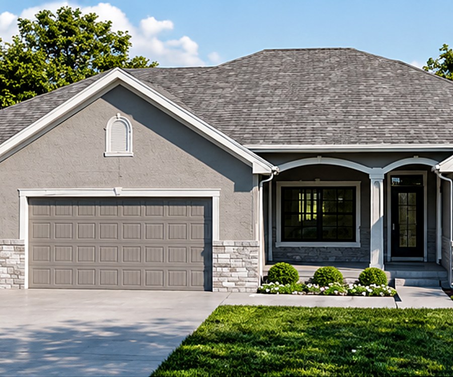 A single-story ranch-style home