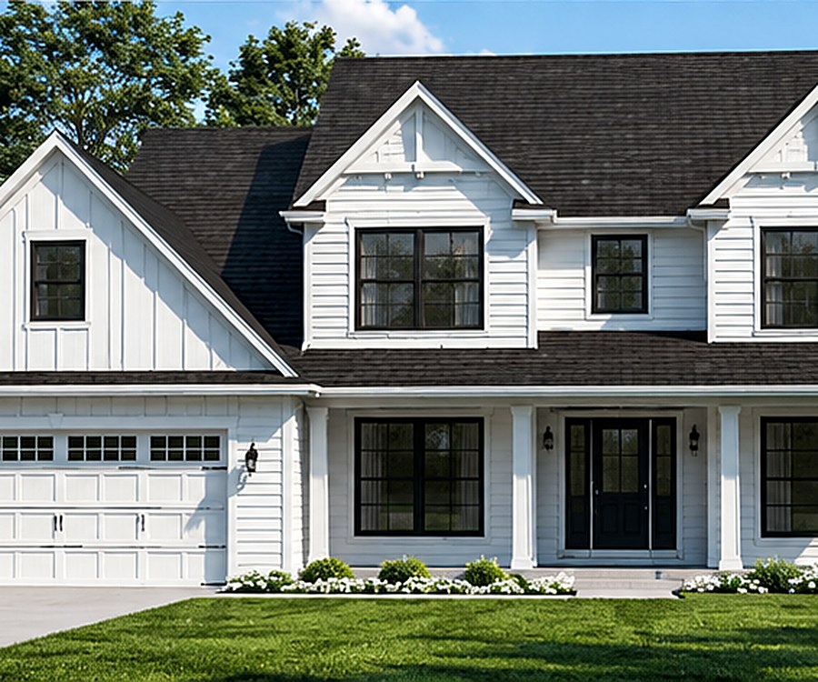 A two-story residential home