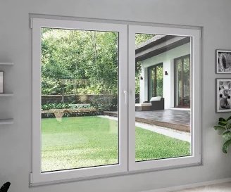 Window without grids — clear single pane of glass