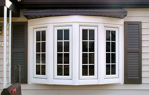 Window with colonial grids dividing the glass into smaller panes